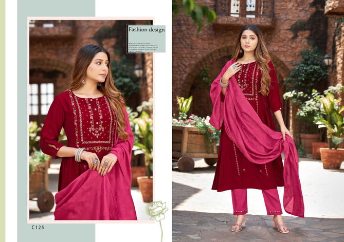 Kalaroop Nitara Viscose Readymade Suits Catalog